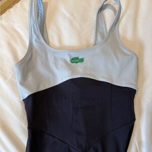 Women’s bandier x Lacoste onesie navy and light blue - Small/Petite